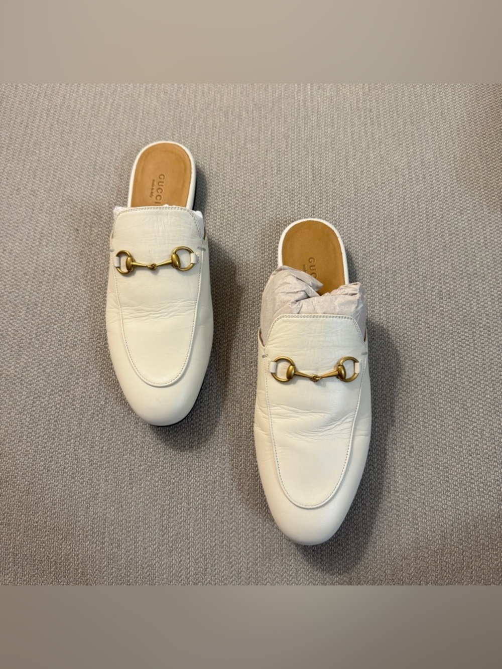 Gucci Princetown Leather Slipper White - Picture 6 of 11